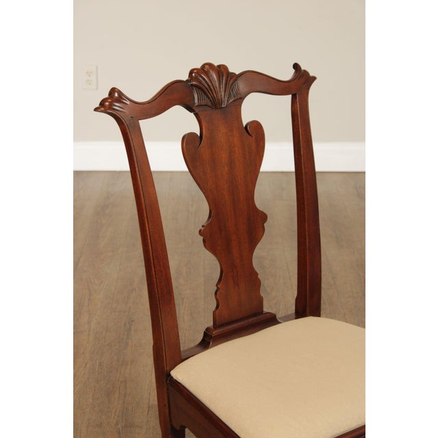 Brown Henkel Harris Chippendale Style Set of Three Mahogany Side Dining Chairs For Sale - Image 8 of 12