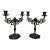 Late 20th Century Art Nouveau Sensuous Woman Candelabras in Cast Iron With an Antique Bronze Finish Set of 2 For Sale