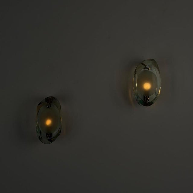 Model 2093 Wall Lights in Brass by Max Ingrand for Fontana Arte, 1960s, Set of 2 For Sale - Image 10 of 18