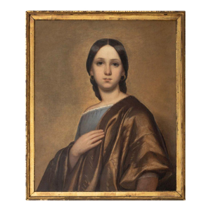 European School Portrait of a Woman, Oil on Canvas, 19th Century