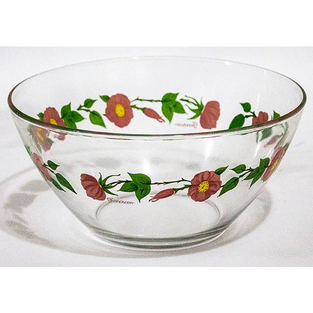 1960s Franciscan Glassware Desert Rose Bowl Signed Chairish