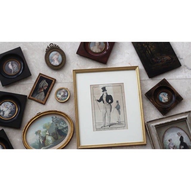 An extraordinary and intimate 19th-century French miniature, “Le Bain” captures a rare and evocative scene: a young woman...