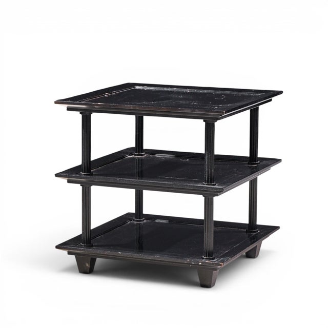 Contemporary Barbara Barry Contemporary American Three Tiered Mahogany End Table For Sale - Image 3 of 8