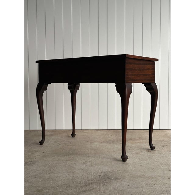 Antique Early 20th Century Queen-Anne Style Mahogany Writing Desk For Sale - Image 15 of 16