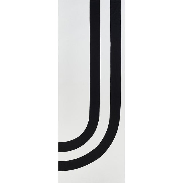 Modern Sample - Schumacher x Victor Glemaud Virginia Panel C Fabric in Black & White For Sale - Image 3 of 3