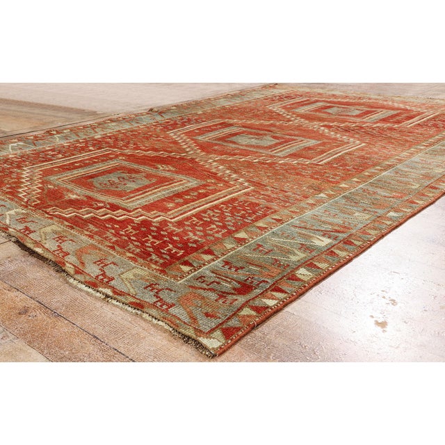 Brick Red Late 19th Century Persian Gabbeh Rug, 06'05 X 09'05 For Sale - Image 8 of 10