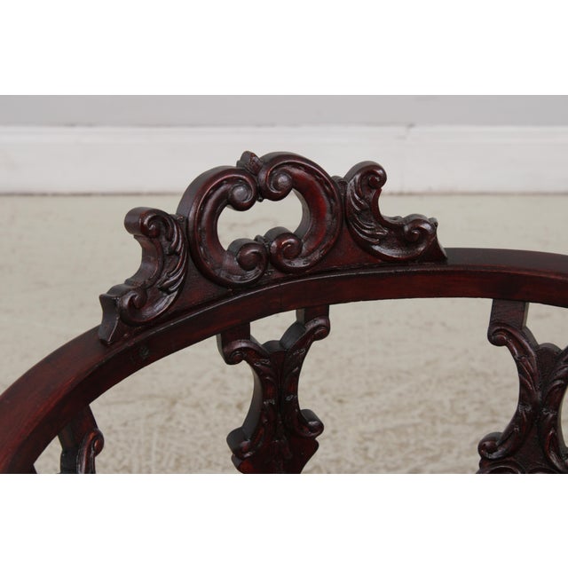 Vintage Victorian Style Tete Tete Courting Chair For Sale - Image 12 of 16