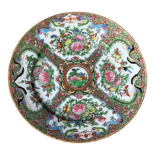 1920s Famille Rose Canton Plate For Sale