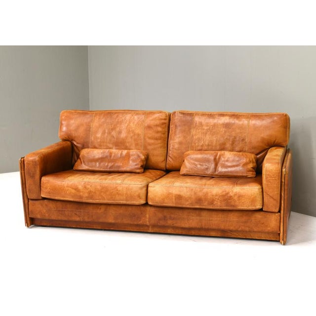 1970s Arcon Sofas in Buffalo Leather by Marco Milisich, Italy, 1970s, Set of 2 For Sale - Image 5 of 18