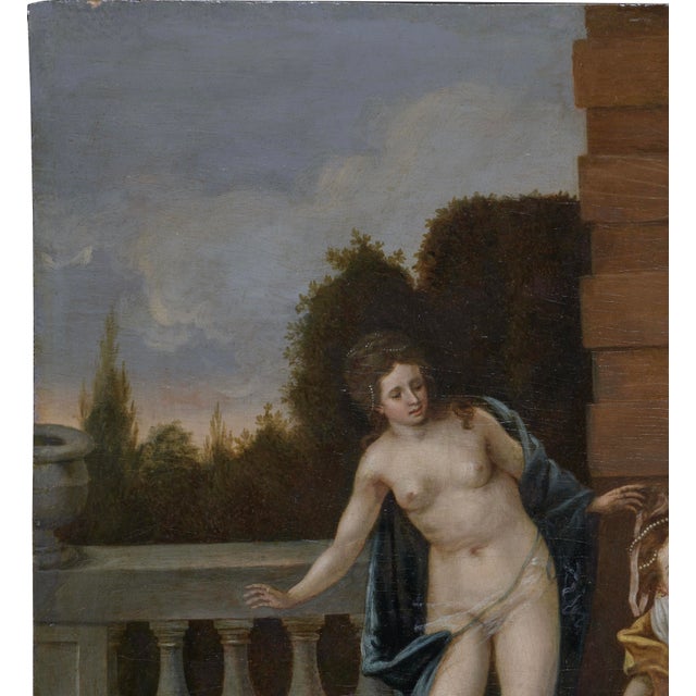 Circle of Francesco Albani, Italian Mythological Scene, 1660, Oil on Board For Sale - Image 4 of 7
