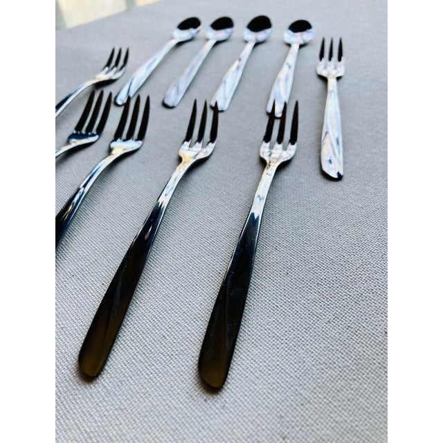 Midcentury Insico Stainless Usa "Finlandia" Pattern Cocktail Forks
