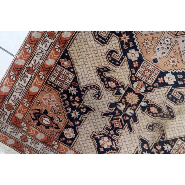 1950s Handmade Vintage Turkish Sivas Rug 3.8' X 6.3' For Sale - Image 11 of 12
