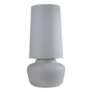 Satin Glass Table Lamp, 1970s For Sale