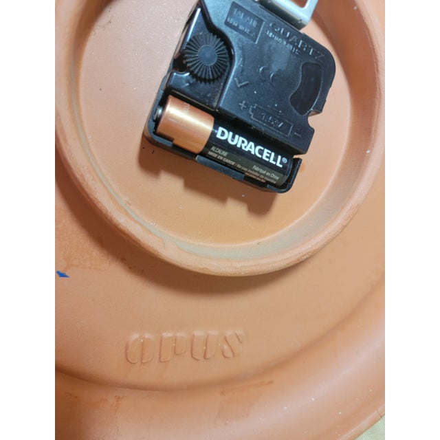 Ceramic 1990s Opus Terra Cotta Outdoor Clock and Thermometer For Sale - Image 7 of 7