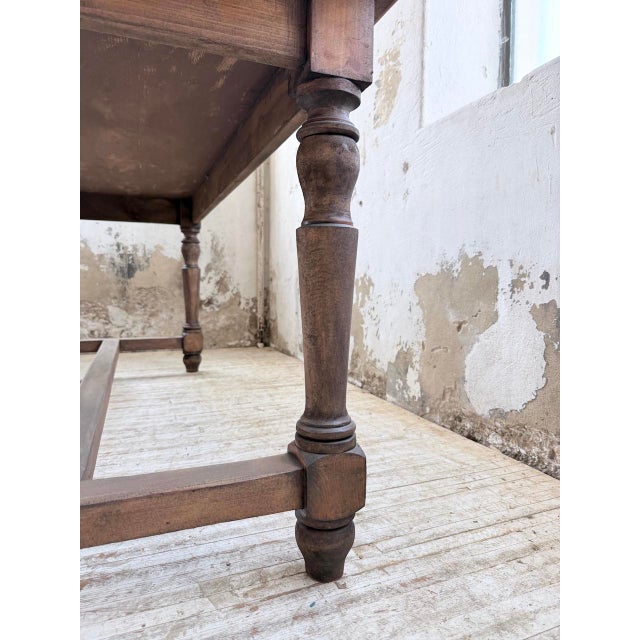 Farmhouse Table with Turned Pine and Birch Legs, 1960s For Sale - Image 18 of 18