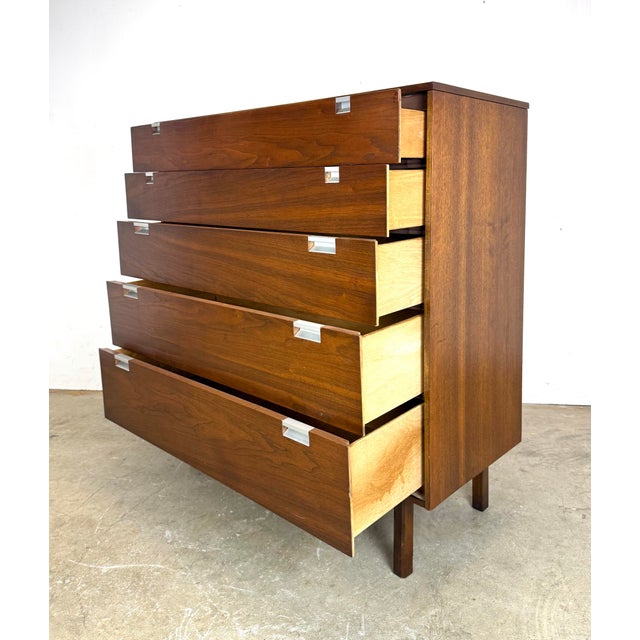 Bassett Furniture 1960s Mid Century Modern George Nelson Style Tall Dresser by Bassett For Sale - Image 4 of 12