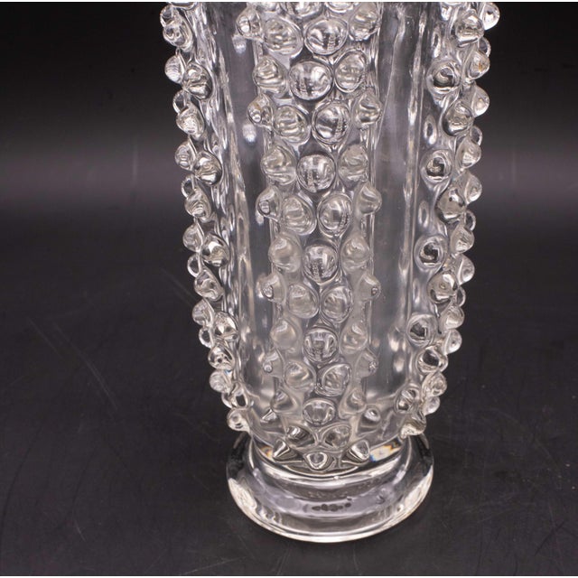 Barovier & Toso Bugnato Murano Glass Italian Rostrato Vase Attributed to Barovier & Toso, 1960s For Sale - Image 4 of 10