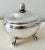 Traditional Silver Plate Hinged Oval Box on Claw Feet For Sale - Image 3 of 10