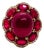 Bochic “Capri” Vintage Natural Ruby & Diamond Retro Ring Set In 18K Gold & Silve For Sale
