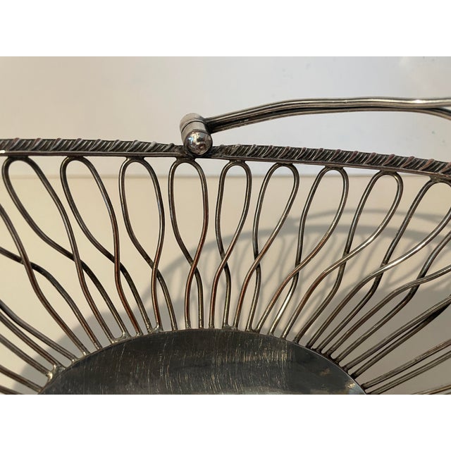 Early 19th Century Old Sheffield Plate Wirework Basket For Sale - Image 4 of 6