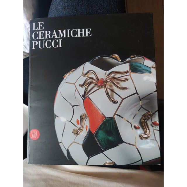 Vintage Hanging Light with Cylindrical Ceramic Lampshades by Ceramiche Pucci, 1960s For Sale - Image 6 of 9