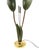 Mid-century modern lily shaped two lights lamp Italy circa 1950 Brass, lacquered metal H 70 cm Diam. 30 cm Conditions:...