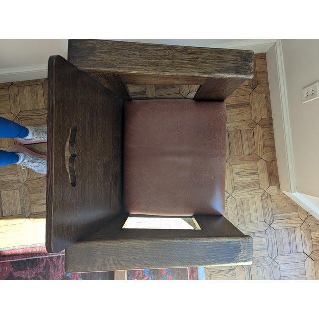Early 21st Century Stickley Mission Chair; Charles P. Limbert Style For Sale - Image 5 of 11