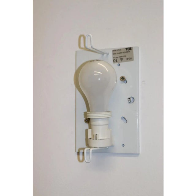 White 1990s Modern Murano Glass Wall Lamp For Sale - Image 8 of 9