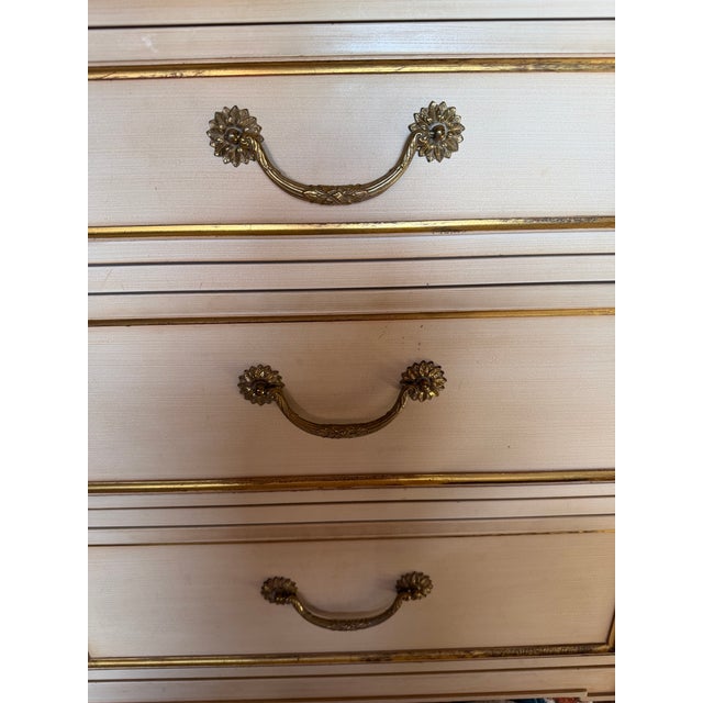 Wood 1960s Kindel Grand Rapids Rochelle and Metal Leaf 9-Drawer Dresser For Sale - Image 7 of 10
