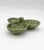 A charming Olfaire green cabbage leaf three-section condiment and relish dish, handcrafted in Portugal. Three individual...