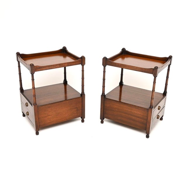 Antique Georgian Style Side Tables, 1950, Set of 2 For Sale - Image 4 of 11