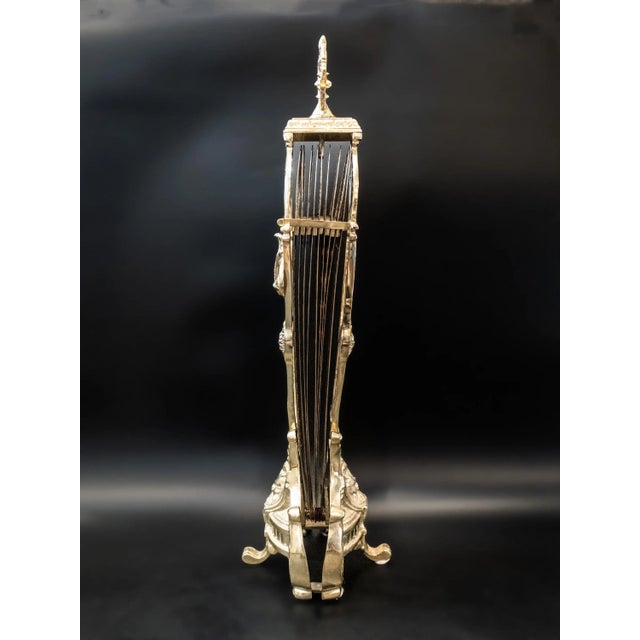 Metal Late 18th Century Antique Brass Fireplace Screen Fan Greek God Louis XV Style For Sale - Image 7 of 8