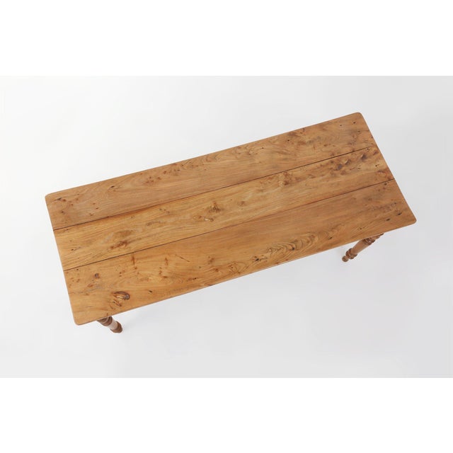 Rustic Elm Dining Table with Drawer, France, 1850s For Sale - Image 6 of 14
