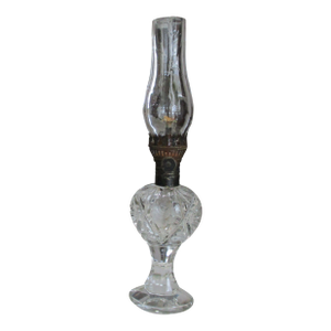 Extremely Rare Hawkes Miniature Oil Lamp Signed Etched Flower American Brilliant Period