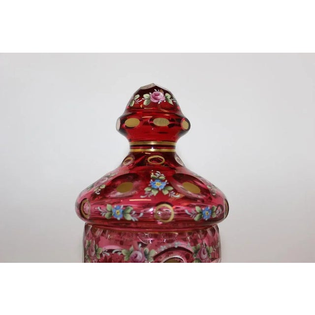 Candy Box in Crystal with Painted Decoration For Sale - Image 3 of 12