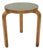 Stool 60 in Green Linoleum by Alvar Aalto for Artek, 1950s For Sale