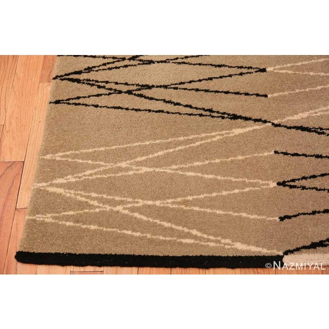 Nazmiyal Collection Mid Century Modern Swedish Aina Kange Rug For Sale - Image 4 of 6