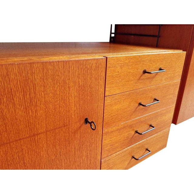 Black Teak Modular Wall System from Musterring, 1960s For Sale - Image 8 of 10