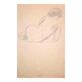 Dimitri Godicky Cwirko, Woman from Behind, Original Pencil Drawing, 1970s For Sale