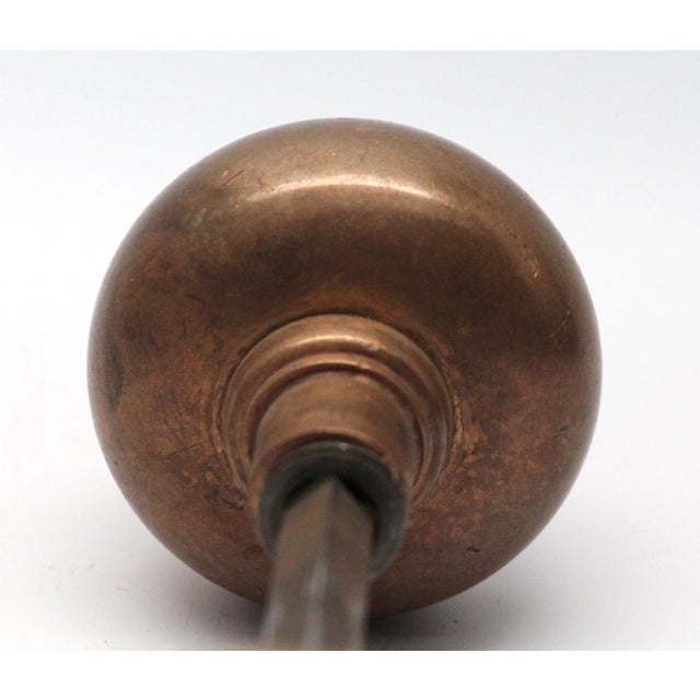 Early 20th Century Antique Corbin Gothic Melrose Bronze Passage Door Knobs For Sale - Image 5 of 5