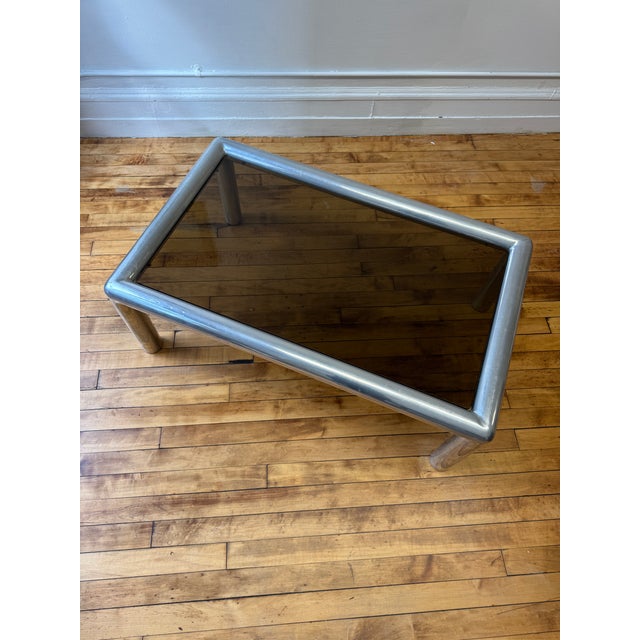 Mid-Century Modern John Mascheroni “Tubo” Aluminum Coffee Table, Circa 1967 For Sale - Image 3 of 7