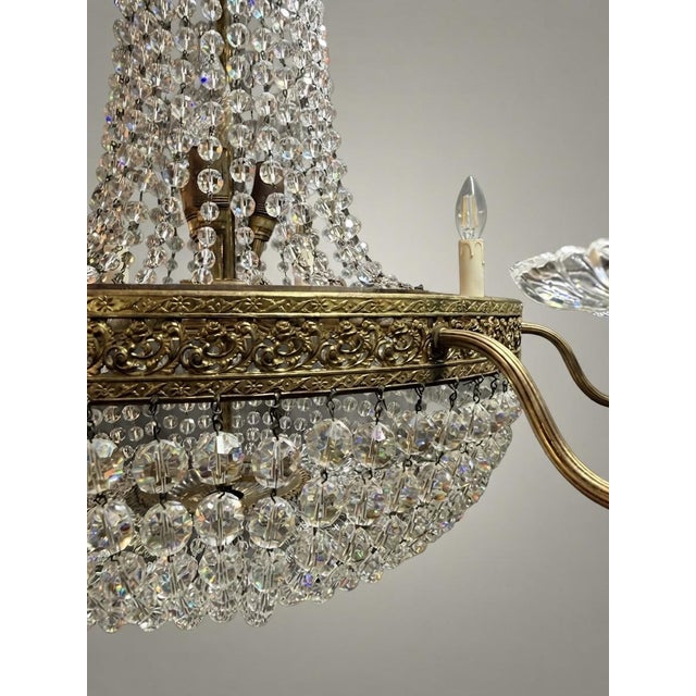 Large French Empire Style Chandelier, 20th Century For Sale - Image 6 of 7