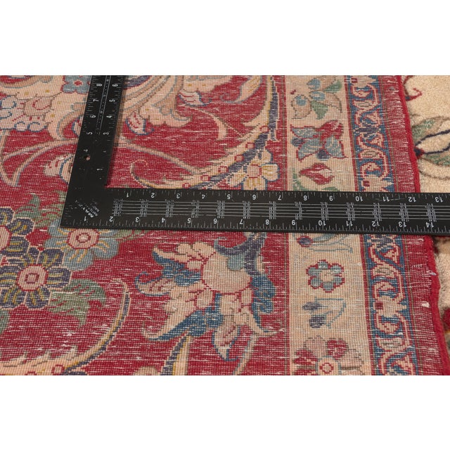 Textile Vintage Persian Isfahan Rug, 13'00 X 19'00 For Sale - Image 7 of 10