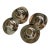 Vintage Silver-Tone Cowboy Hat Napkin Rings, Set of Four For Sale