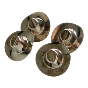 Vintage Silver-Tone Cowboy Hat Napkin Rings, Set of Four