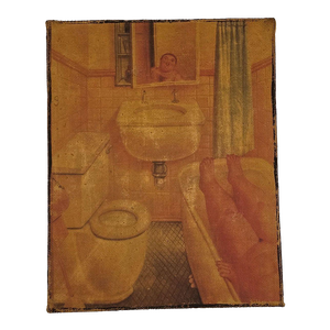 Small Painting Inspired by Botero, Circa 1980