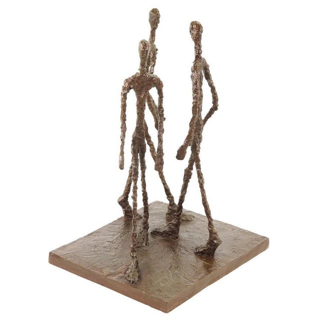 Metal Modern Dark Patinated Figurative Sculpture, Bronze For Sale - Image 7 of 8