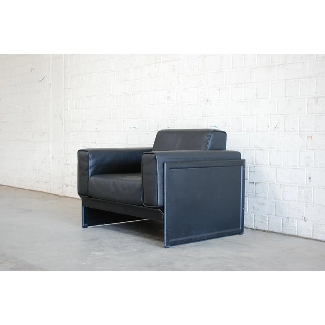 Black Set of Korium KM 3/1 Armchairs by Tito Agnoli for Matteo Grassi For Sale - Image 8 of 18