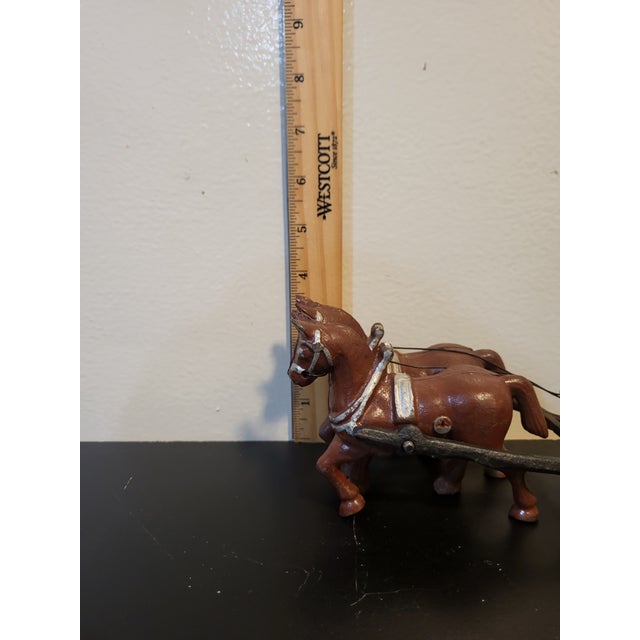 Antique Cast Iron Horse Drawn Carriage Cart Early 1900s For Sale - Image 12 of 16