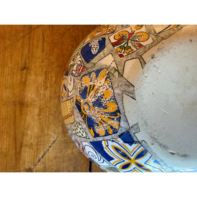 Ceramic Antoni Gaudí Style Mosaic Globe Vase Crate & Barrel For Sale - Image 7 of 7
